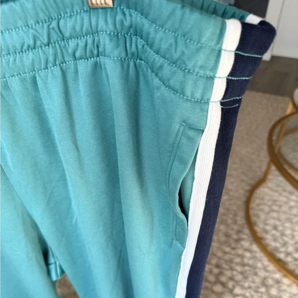 Abercrombie & Fitch Mid Rise Drawstring Track Pant, Green and Blue, XL, NWOT - Picture 3 of 7